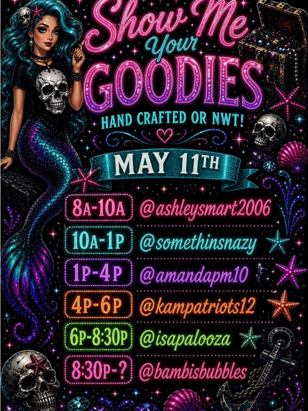 Show me your goodies share show train